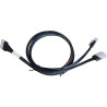 ARECA int. SlimlineSAS x8 SFF-8654 straight to 2x miniSAS SFF-8087 cable, 1m