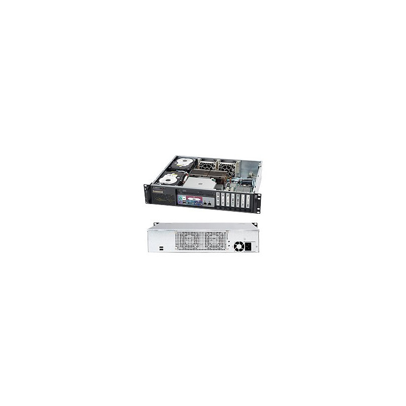 SUPERMICRO 2U chassis (Short Depth 14,5") 2x 3,5" Fix, front IO, 500W (80+Platinum)
