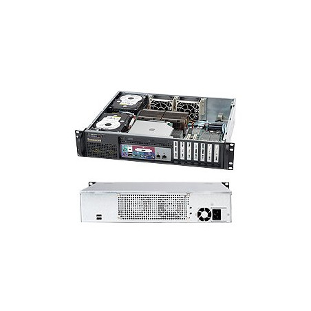 SUPERMICRO 2U chassis (Short Depth 14,5") 2x 3,5" Fix, front IO, 500W (80+Platinum)