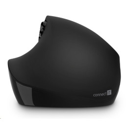 CONNECT IT FOR HEALTH DualMode bezdrátová ergonomická myš s LCD displejem, 2.4 GHz & Bluetooth 5.0, ČERNÁ