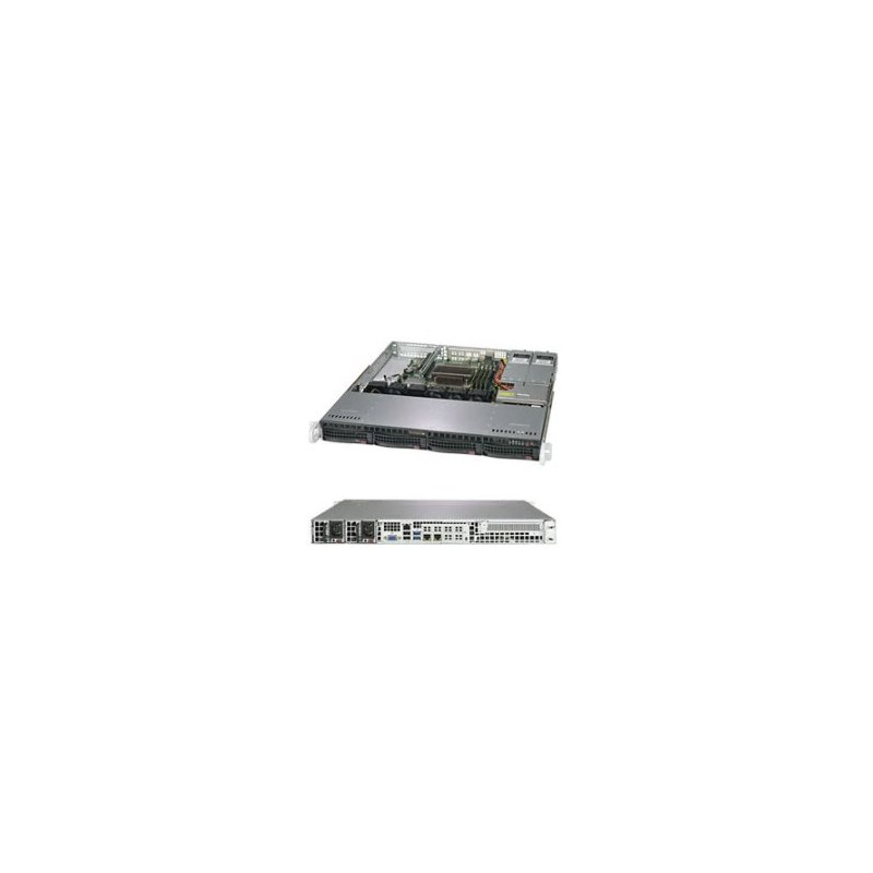 SUPERMICRO 1U server 1xLGA1151 (8/9g), iC236, 4x DDR4 ECC, 4x 3.5" HS SATA3, 2x400W, IPMI