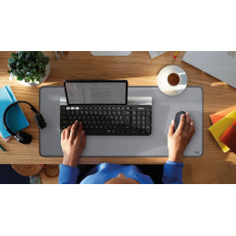 Logitech K780 Multi-Device Wireless Keyboard - DARK GREY/SPECKLED WHITE - UK - INTNL
