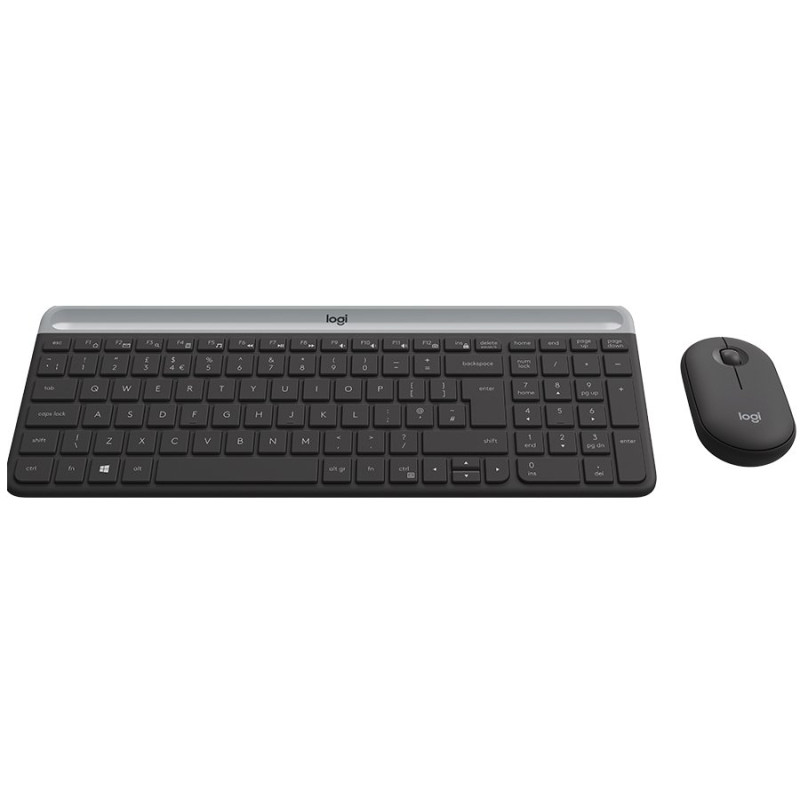 Logitech Slim Wireless Keyboard and Mouse Combo MK470 - GRAPHITE - US INT'L - INTNL