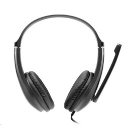 CANYON headset CHSU-1, lehký, USB připojení, černá