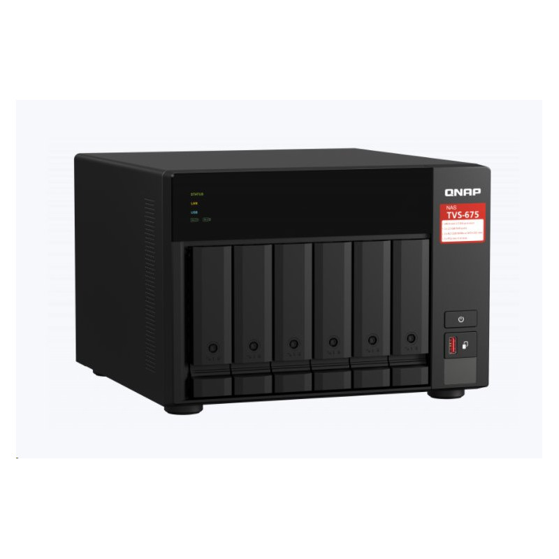 QNAP TVS-675-8G (8core 2,5GHz / 8GB RAM / 6xSATA / 2xM.2 NVMe slot / 2xPCIe / 2x2,5GbE / 1x HDMI 4K)