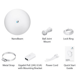 Ubiquiti Venkovní jednotka NanoBeam NBE-2AC-13 AirMax, 2.4GHz, 13dBi