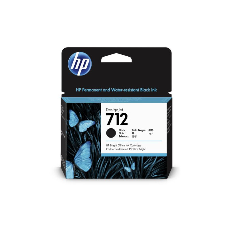 HP 712 80-ml Black Designjet Ink Cartridge