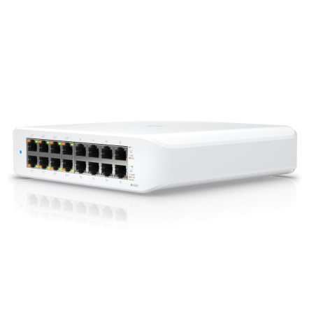 Ubiquiti Switch L2 UniFi USW-Lite-16-POE, 16-Port Gigabit, 8x PoE-out, PoE budget 45W