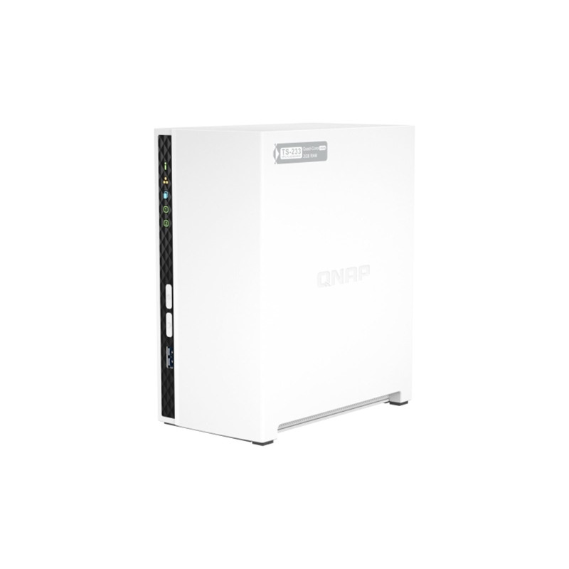 QNAP TS-233 (4core 2,0GHz + NPU, 2GB DDR4 RAM, 2x SATA, 1x GbE, 1x USB 2.0, 1x USB 3.2)
