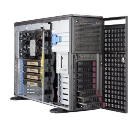 SUPERMICRO Tower/4U Workstation 1x LGA4189, iC6211, 16x DDR4, 8x HS (3,5"), 2x2200W (titanium), 1Gb+10GbE, IPMI