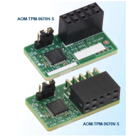 SUPERMICRO SPI capable TPM 2.0 with Infineon 9670 controller with horizontal form factor (10pin), Provisioned for Server