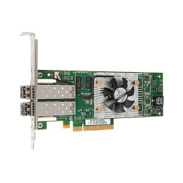 QLOGIC 16Gb Dual Port FC HBA, PCIe Gen3 x4 (x8 physical), LC multi-mode optic