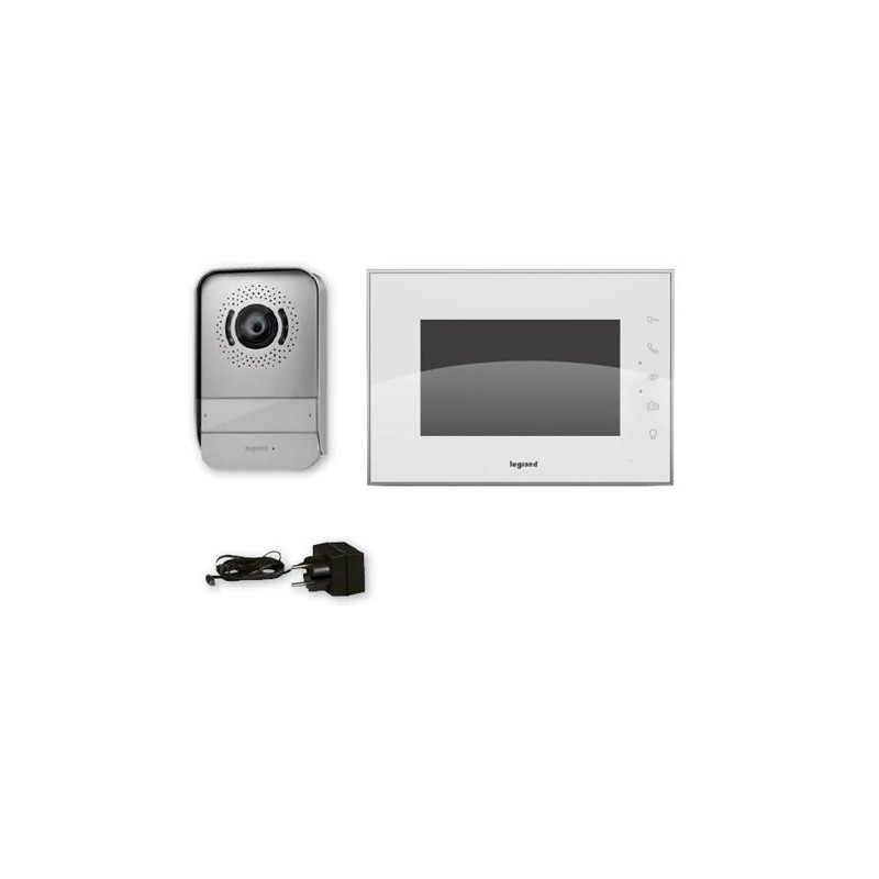 LEGRAND domovní video telefon, sada pro 1 byt, vstupní panel + 7“ barevný displej - bílý