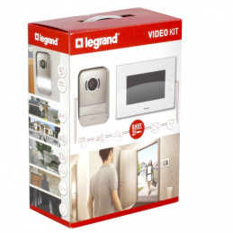 LEGRAND domovní video telefon, sada pro 1 byt, vstupní panel + 7“ barevný displej - bílý