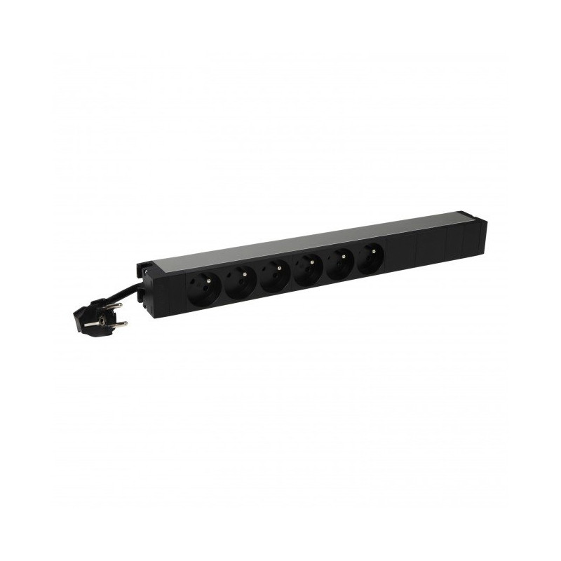 LEGRAND PDU Základní, 1U-19", výstup 6x 230V (CZ/FR), 1-fáze 16A, vstup CZ vidlice - kabel 3m