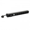 LEGRAND PDU Základní, 1U-19", výstup 6x 230V (CZ/FR), 1-fáze 16A, vstup CZ vidlice - kabel 3m, s přepěťovou ochranou