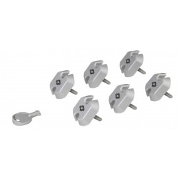LEGRAND záslepky pro zásuvky 2P+T + 1 klíč - sada 6ks