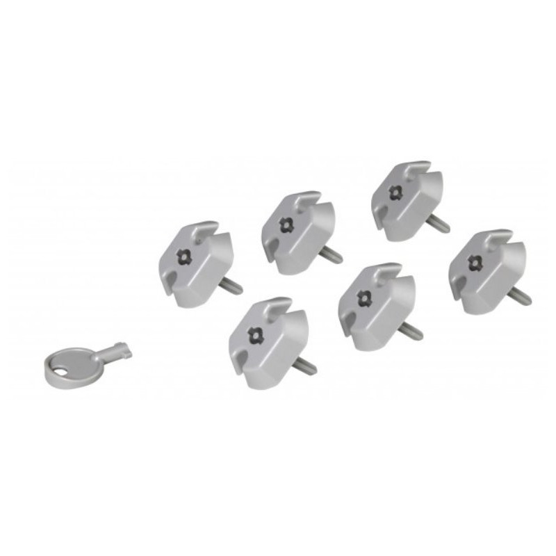 LEGRAND záslepky pro zásuvky 2P+T + 1 klíč - sada 6ks