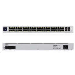 Ubiquiti Switch L3 UniFi Professional USW-Pro-48-PoE, 48-Port Gigabit, 4x SFP+, PoE-out, PoE budget 600W