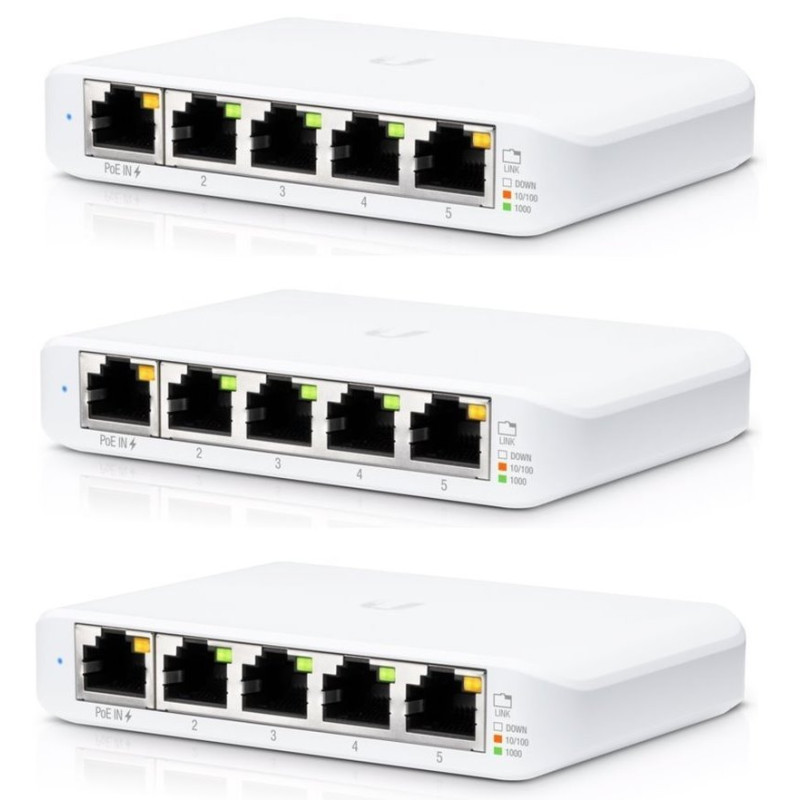 Ubiquiti Switch UniFi Compact USW-Flex-Mini, 5-Port Gigabit, PoE-in, USB-C, 3 kusy