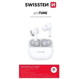 Swissten bluetooth tws sluchátka pro tune bílá