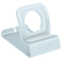 Swissten hliníkový stojánek pro apple watch stříbrný