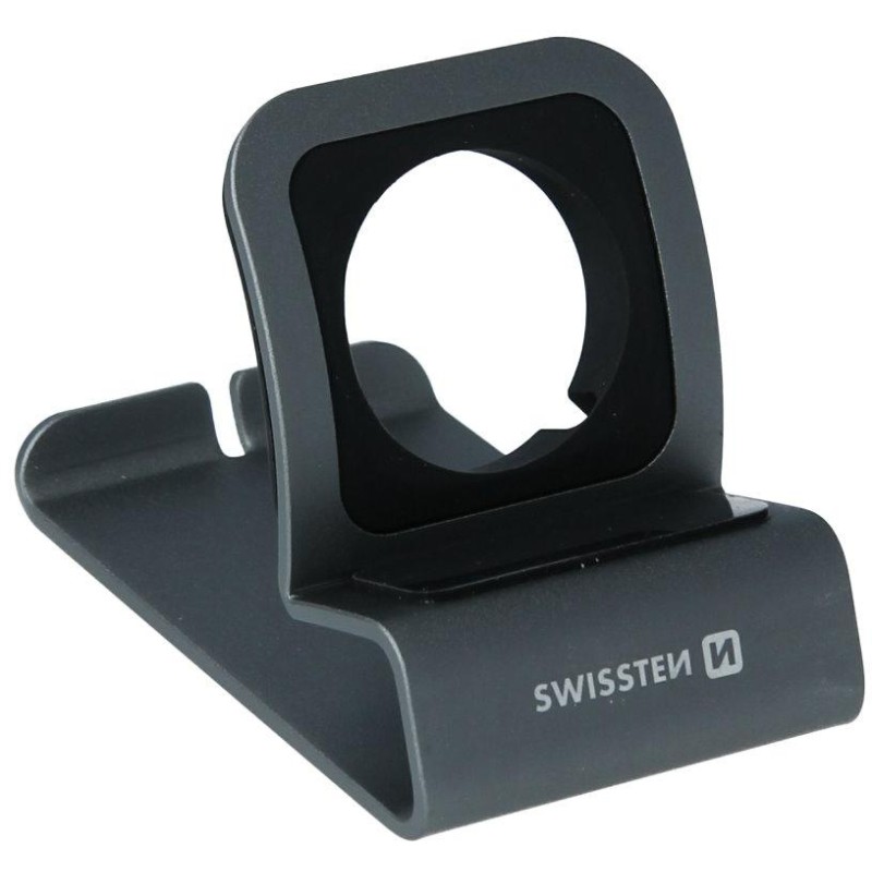 Swissten hliníkový stojánek pro apple watch šedý