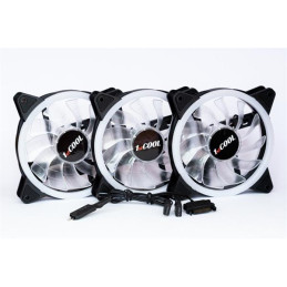 1stCOOL KIT AURA EVO 1 ARGB, 3x Dual Ring 120mm ventilátor + ARGB radič