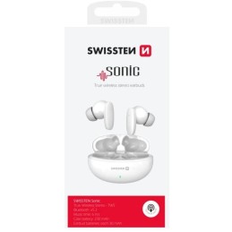 Swissten bluetooth TWS sluchátka Sonic - bílá