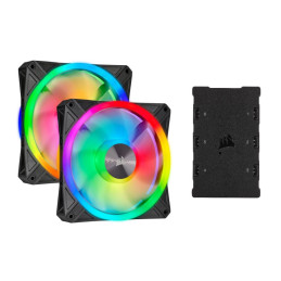 Corsair ventilátor QL Series QL140 RGB LED, 2x 140mm, 26dBA, Lighting Node CORE