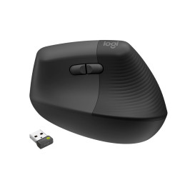 Logitech Lift Vertical Ergonomic Mouse for Business - GRAPHITE / BLACK - EMEA