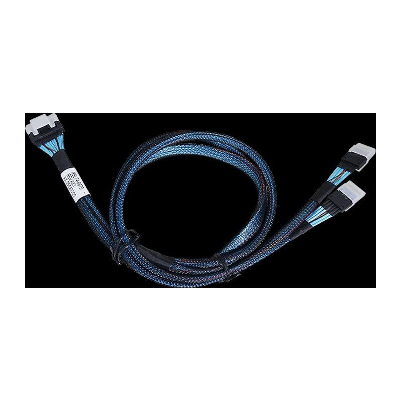 ARECA int. SlimlineSAS x8 SFF-8654 straight to 2x SlimlineSAS x4 SFF-8654, 1m