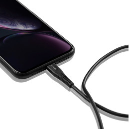 CANYON nabíjecí kabel Lightning MFI-4, USB-C Power delivery 18W, Apple certifikát, délka 1.2m, černá