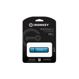 Kingston flash disk 64GB IronKey Vault Privacy 50