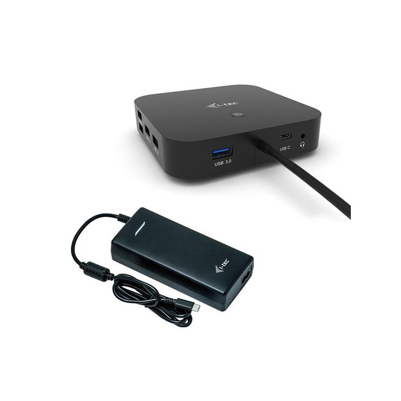 i-tec USB-C Dual Display Docking Station with Power Delivery 100 W + i-tec Universal Charger 112 W