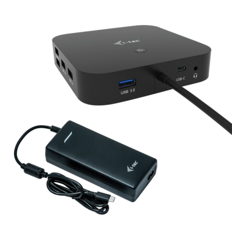 i-tec USB-C HDMI DP Docking Station with Power Delivery 100 W + i-tec Universal Charger 112W