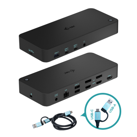 i-tec USB 3.0 / USB-C / Thunderbolt, 3x 4K Docking Station, Power Delivery 100W