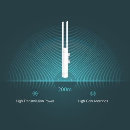 300 Mbps Outdoor Wi-Fi Access Point PORT: 1× 10/100 Mbps RJ45 Port SPEED: 300 Mbps at 2.4 GHz FEATURE: Passive PoE, 2× E