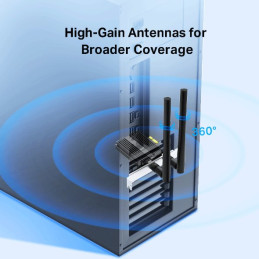 AXE5400 Tri-Band Wi-Fi 6E Bluetooth PCI Express Adapter SPEED: 2402 Mbps at 6 GHz + 2402 Mbps at 5 GHz + 574 Mbps at 2