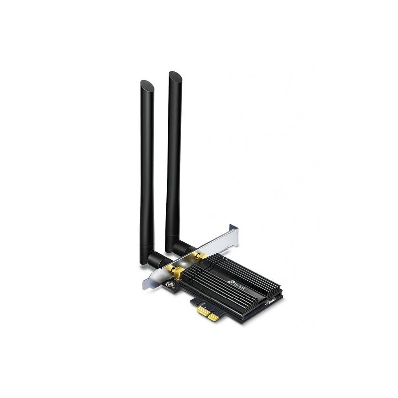 AX3000 Dual Band Wi-Fi 6 Bluetooth PCI Express Adapter SPEED: 2402 Mbps at 5 GHz + 574 Mbps at 2.4 GHz SPEC: 2× High G