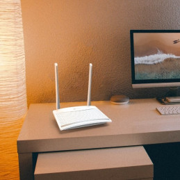 N300 Wi-Fi Router SPEED: 300 Mbps at 2.4 GHz SPEC: 2× Antennas, 1× 10/100M WAN Port + 2× 10/100M LAN Ports FEATURE: Teth