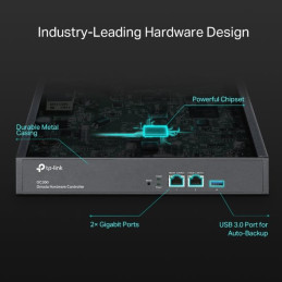 Omada Hardware Controller PORT: 2× 10/100/1000 Mbps Ethernet Ports, 1× USB 3.0 Port FEATURE: Cloud Access, Centralized