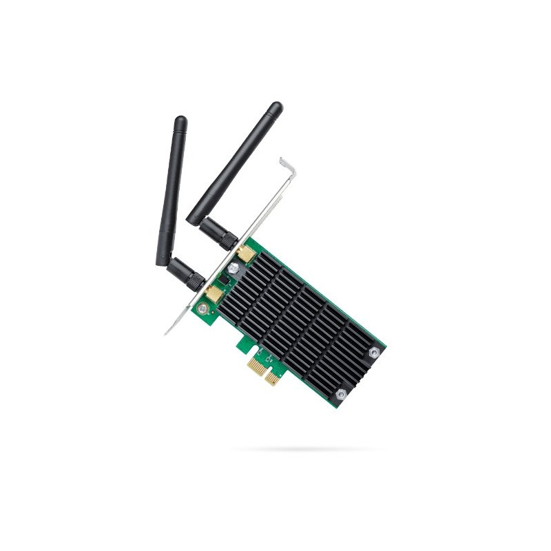 AC1200 Dual Band Wi-Fi PCI Express Adapter SPEED: 867 Mbps at 5 GHz + 300 Mbps at 2.4 GHz SPEC: 2× High Gain External An