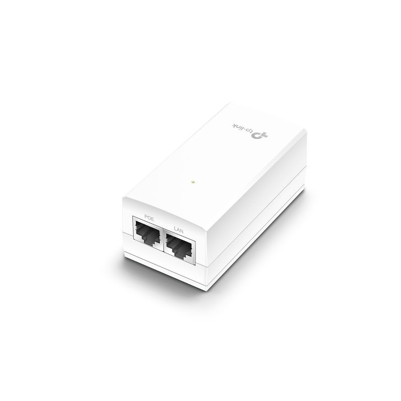 Omada 24V Passive PoE Injector Adapter PORT: 1× Gigabit PoE Port, 1× Gigabit Non-PoE Port SPEC: Data and Power Carried o