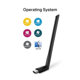 AC600 High Gain Dual Band Wi-Fi USB Adapter SPEED: 433 Mbps at 5 GHz + 200 Mbps at 2.4 GHz SPEC: 1× High Gian External A