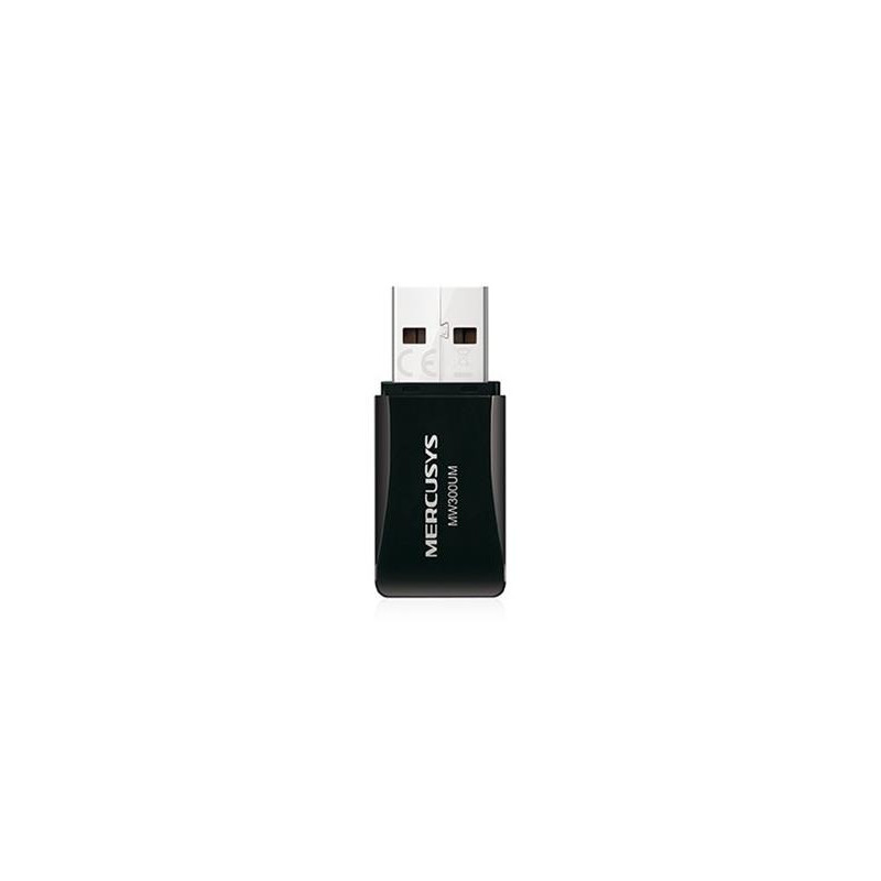 N300 Wireless Mini USB Adapter SPEED: 300 Mbps at 2.4 GHz SPEC: 2× Internal Antennas, USB 2.0 FEATURE: Mini Size