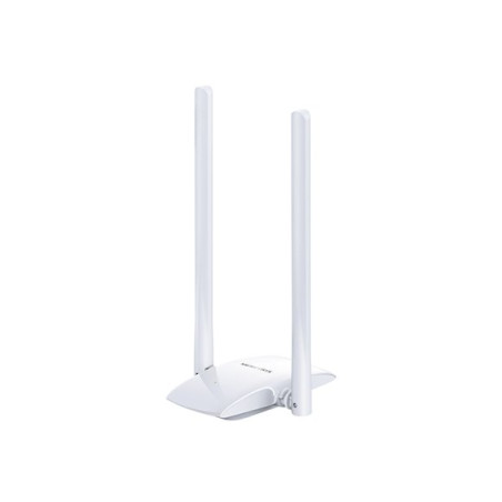 300Mbps High Gain Wireless USB Adapter SPEED: 300 Mbps at 2.4 GHz SPEC: 2× High Gain External Antennas, Micro USB 2.0 F