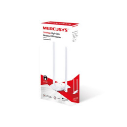 300Mbps High Gain Wireless USB Adapter SPEED: 300 Mbps at 2.4 GHz SPEC: 2× High Gain External Antennas, Micro USB 2.0 F