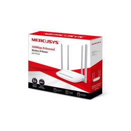 300Mbps Enhanced Wireless N Router SPEED: 300 Mbps at 2.4 GHz SPEC: 4× Fixed External Antennas, 3× 10/100 Mbps LAN Ports
