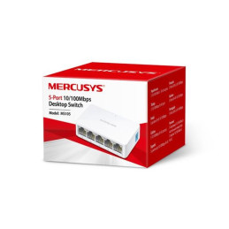 5-Port 10/100Mbps Desktop Switch SPEC: 5× 10/100 Mbps Ports, Plastic Case FEATURE: Plug and Play